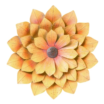 Transpac Metal 18.25 In. Yellow Spring Sunflower Wall Decor 3 Transpac Metal 18.25 In. Yellow Spring Sunflower Wall Decor