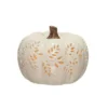 Transpac Dolomite 8.3 In. White Harvest Large Light Up Carved Vine Pumpkin 1 Transpac Dolomite 8.3 In. White Harvest Large Light Up Carved Vine Pumpkin -Home Accents Shop GUEST 577c2992 58dc 4012 9983 e1fbc349520e