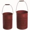 Transpac Metal Red Christmas Deep Rustic Buckets Set Of 2 -Home Accents Shop GUEST 7d417bf3 578b 4181 b904 61d73968f904