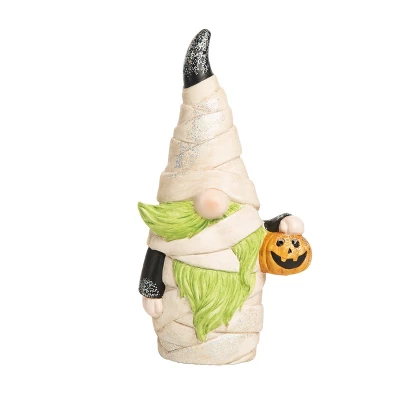 Transpac Ceramic 11.75 In. White Halloween Light Up Mummy Gnome Decor 3 Transpac Ceramic 11.75 In. White Halloween Light Up Mummy Gnome Decor