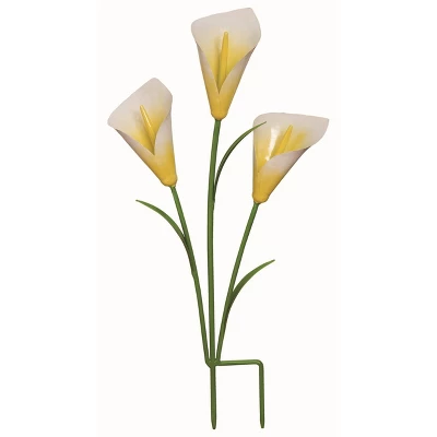 Transpac Metal 26" White Spring Calla Lily Yard Stake 3 Transpac Metal 26" White Spring Calla Lily Yard Stake