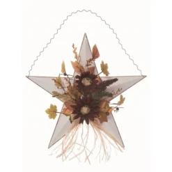 Transpac Floral Multicolored Harvest Large Star Basket Floral Decor
